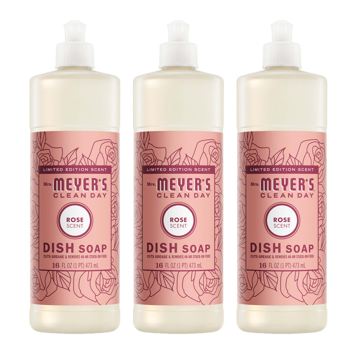 Rose Dish Soap 3-count Bundle
