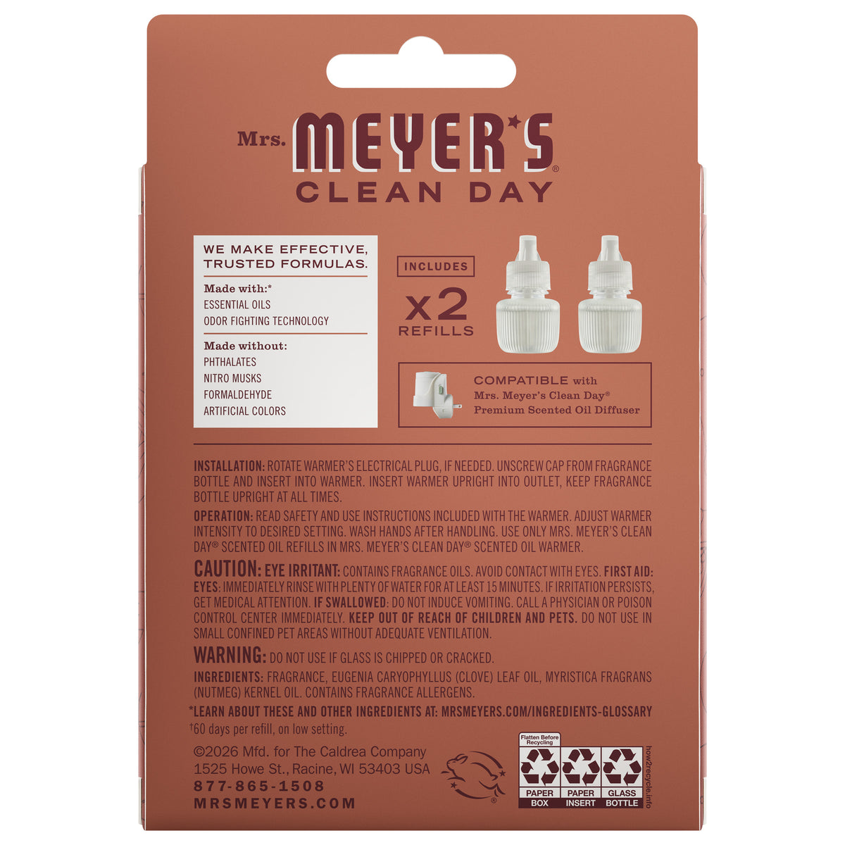 Gingerbread Plug In Scented Oil Refill, 2-Pack